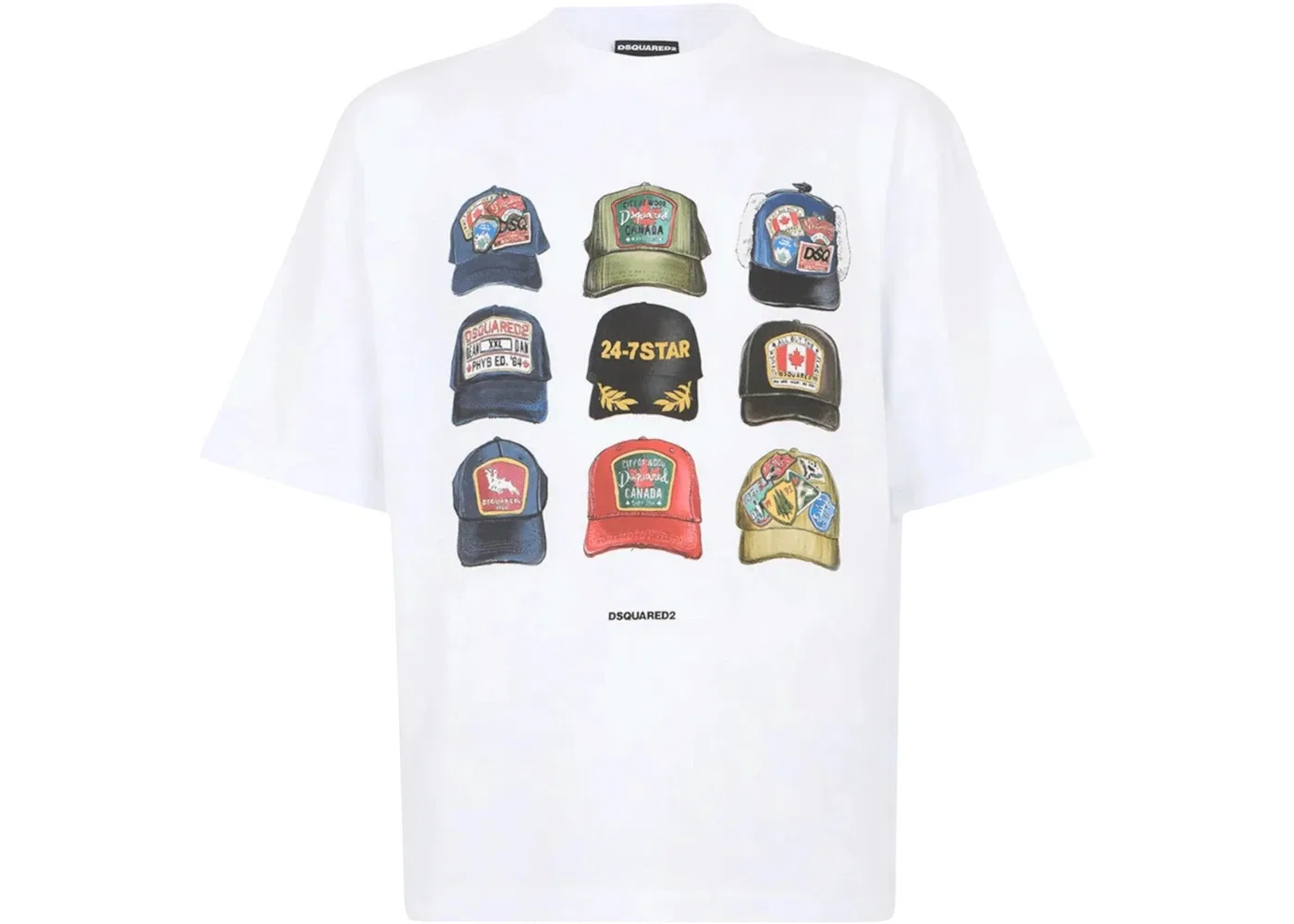 Мужская футболка свободного кроя Iconique Loose Fit Tee Dsquared2, White