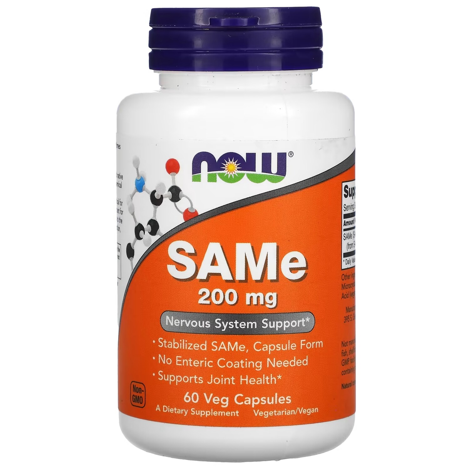 

Дисульфат ТозилатNOW Foods SAMe, 60 растительных капсул