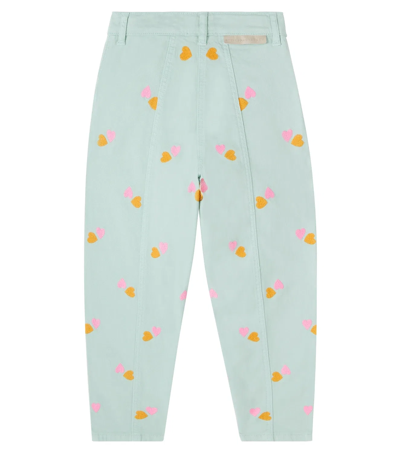 Джинсы с вышивкой Stella Mccartney Kids, бирюзовый — фото 4