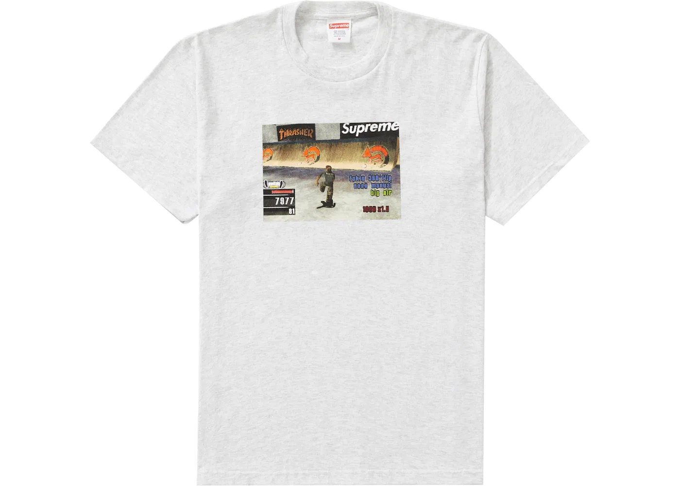 Мужская футболка с принтом Supreme Thrasher Game Tee, Ash Grey
