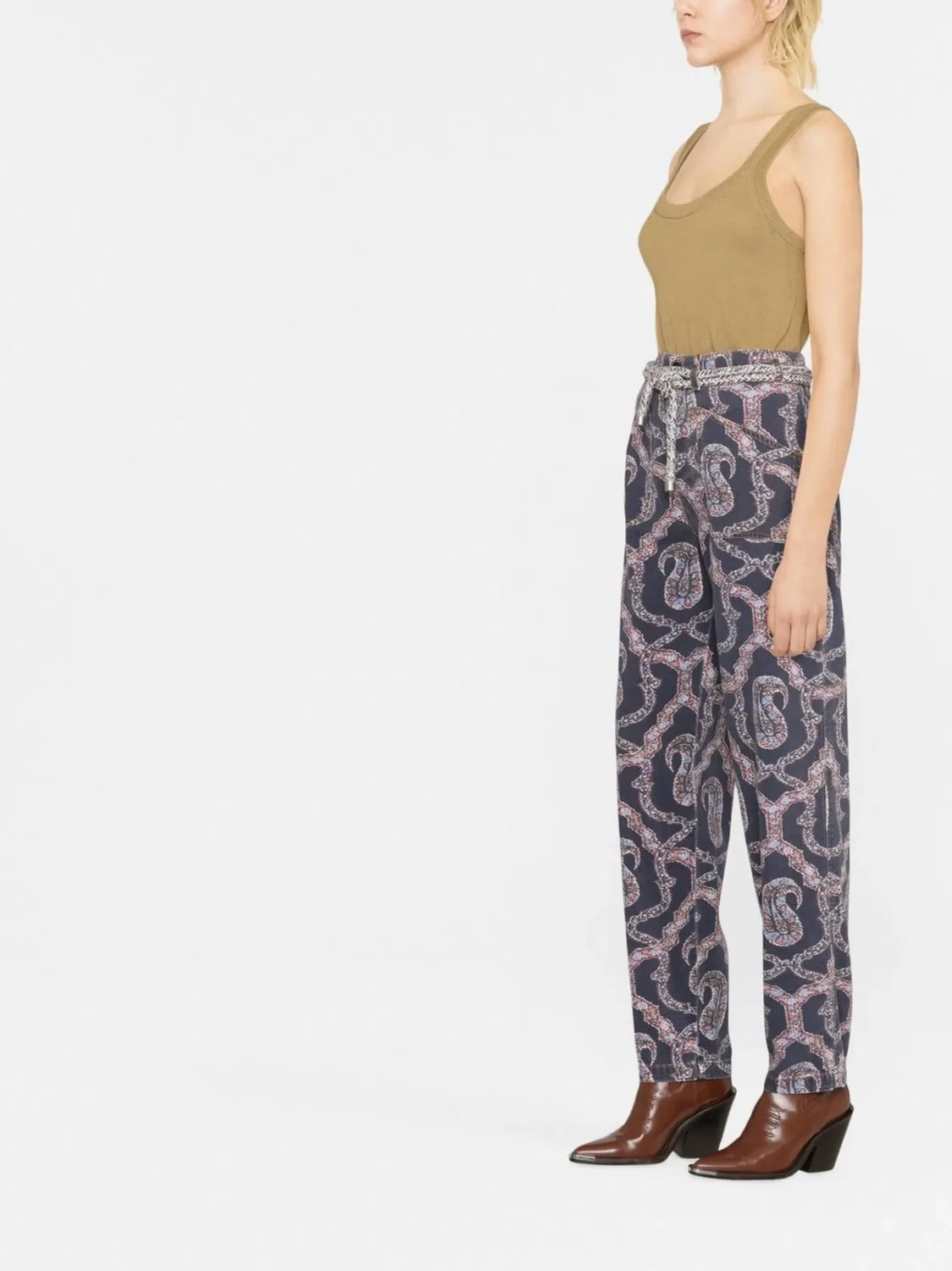 ETRO Удобные брюки с tapered-легом и абстрактным узором — фото 3