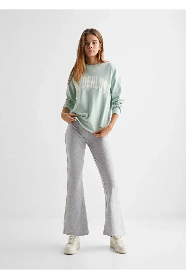 Детские леггинсы для девочек однотонные Mango Kids, Light Gray