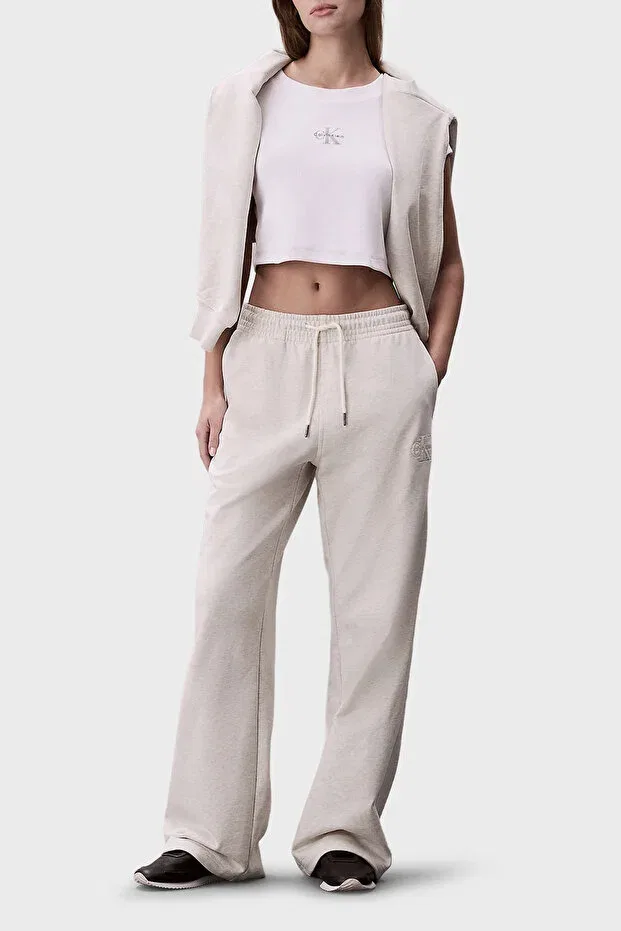 Женские брюки хлопковые Regular Fit Calvin Klein, Gray — фото 2