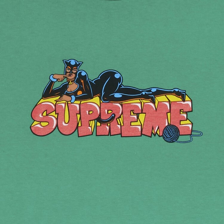 Футболка Supreme Catwoman Tee 'Green', зеленый — фото 4