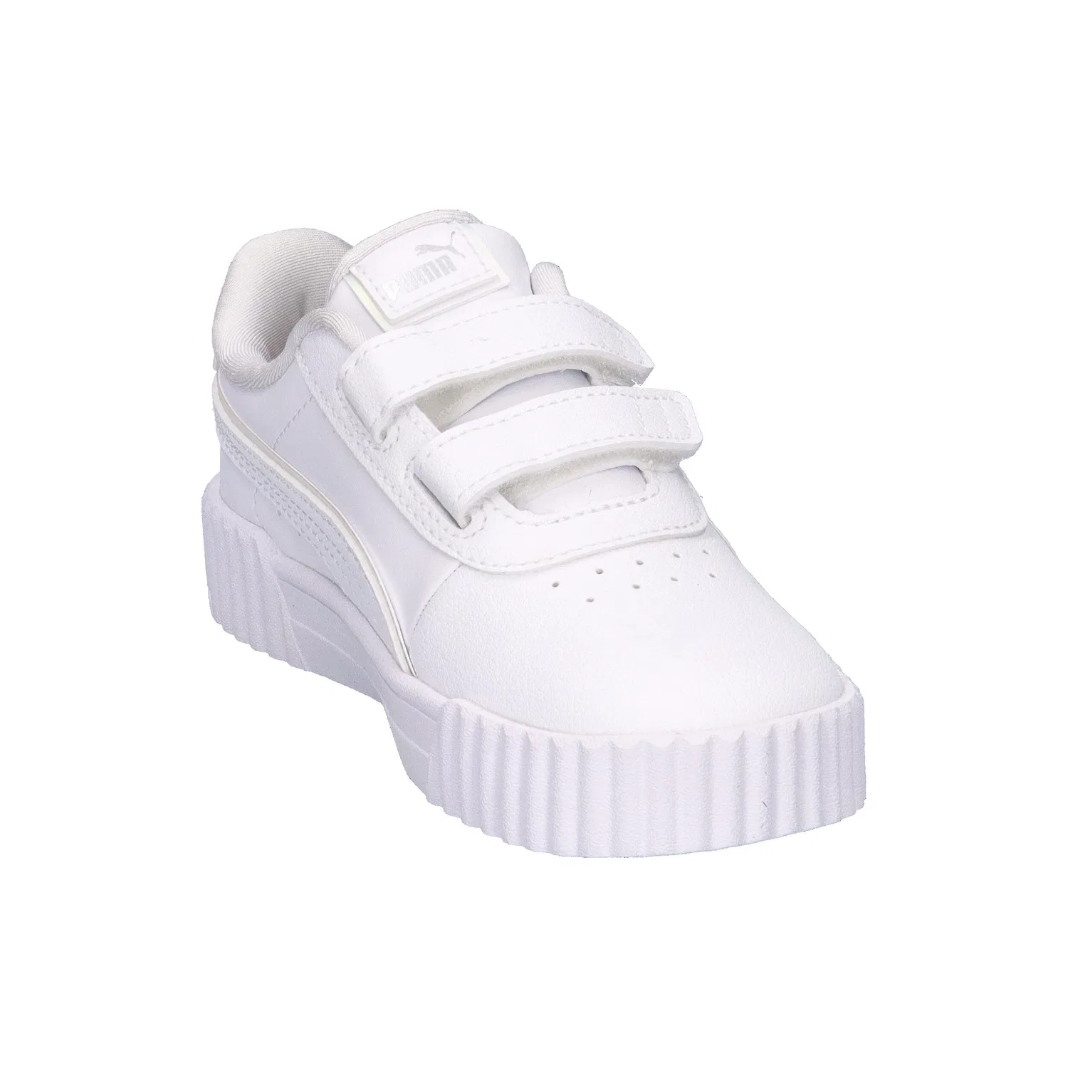 Детские кроссовки для девочек с блестящей пяткой Carina 3.0 Holo 2.0 V Inf Puma, Weiss — фото 2