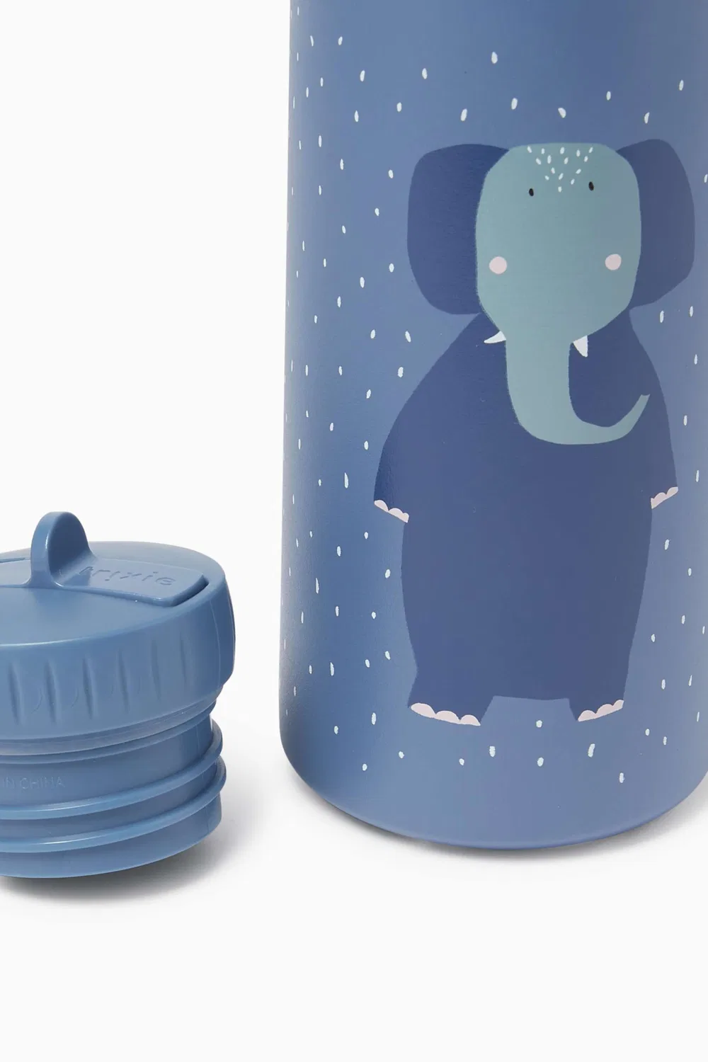 Бутылка для воды с принтом Mrs. Elephant Trixie, синий — фото 3
