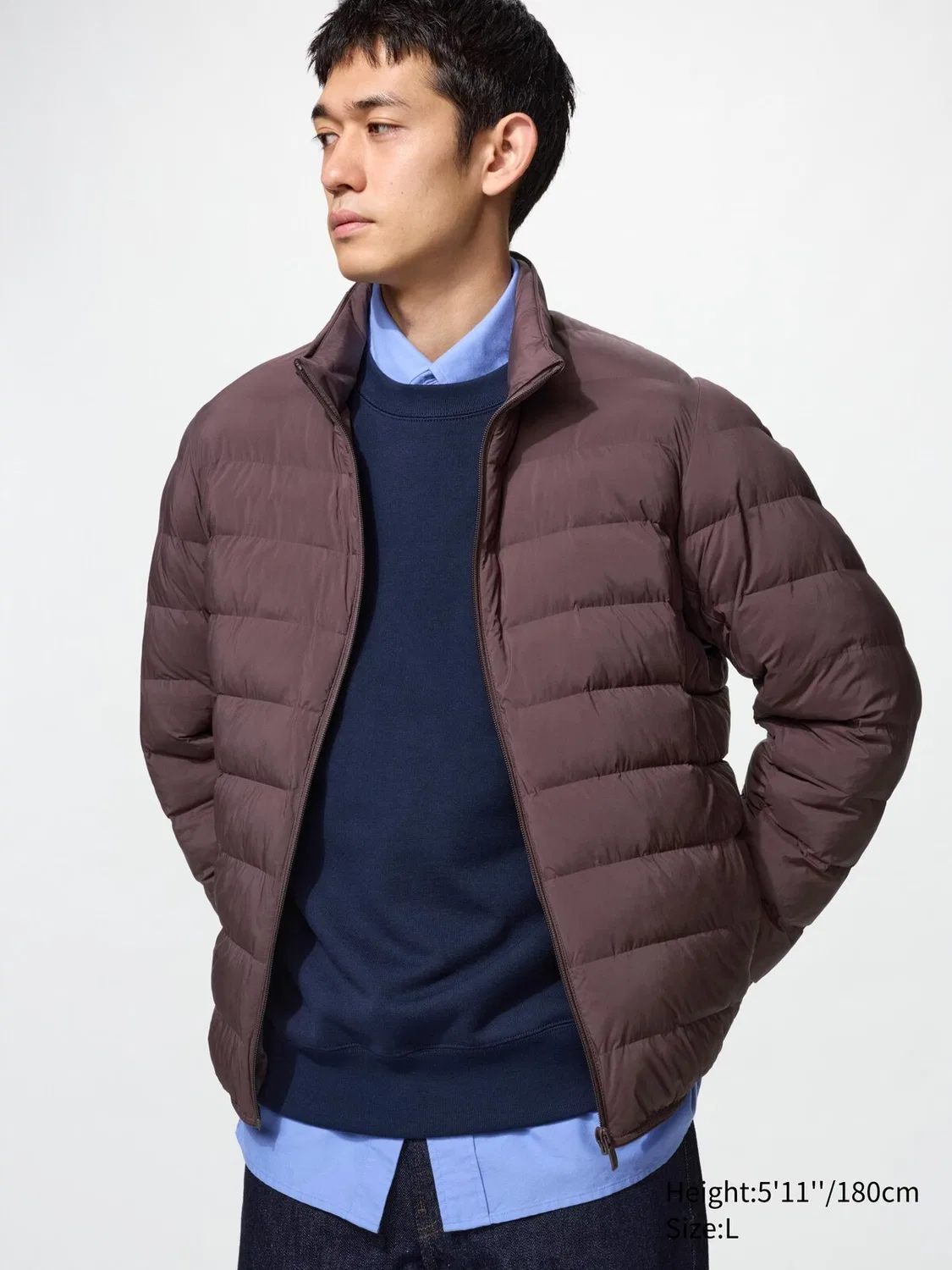 Куртка Pufftech Uniqlo, утепленная, бордовый
