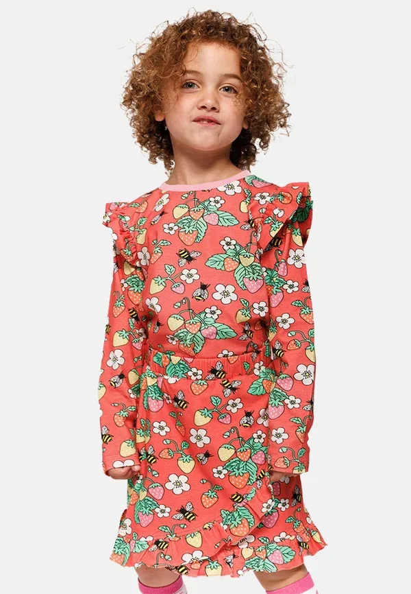 Юбка хлопковая A-line Skirt Smafolk, Pink Punch, розовый