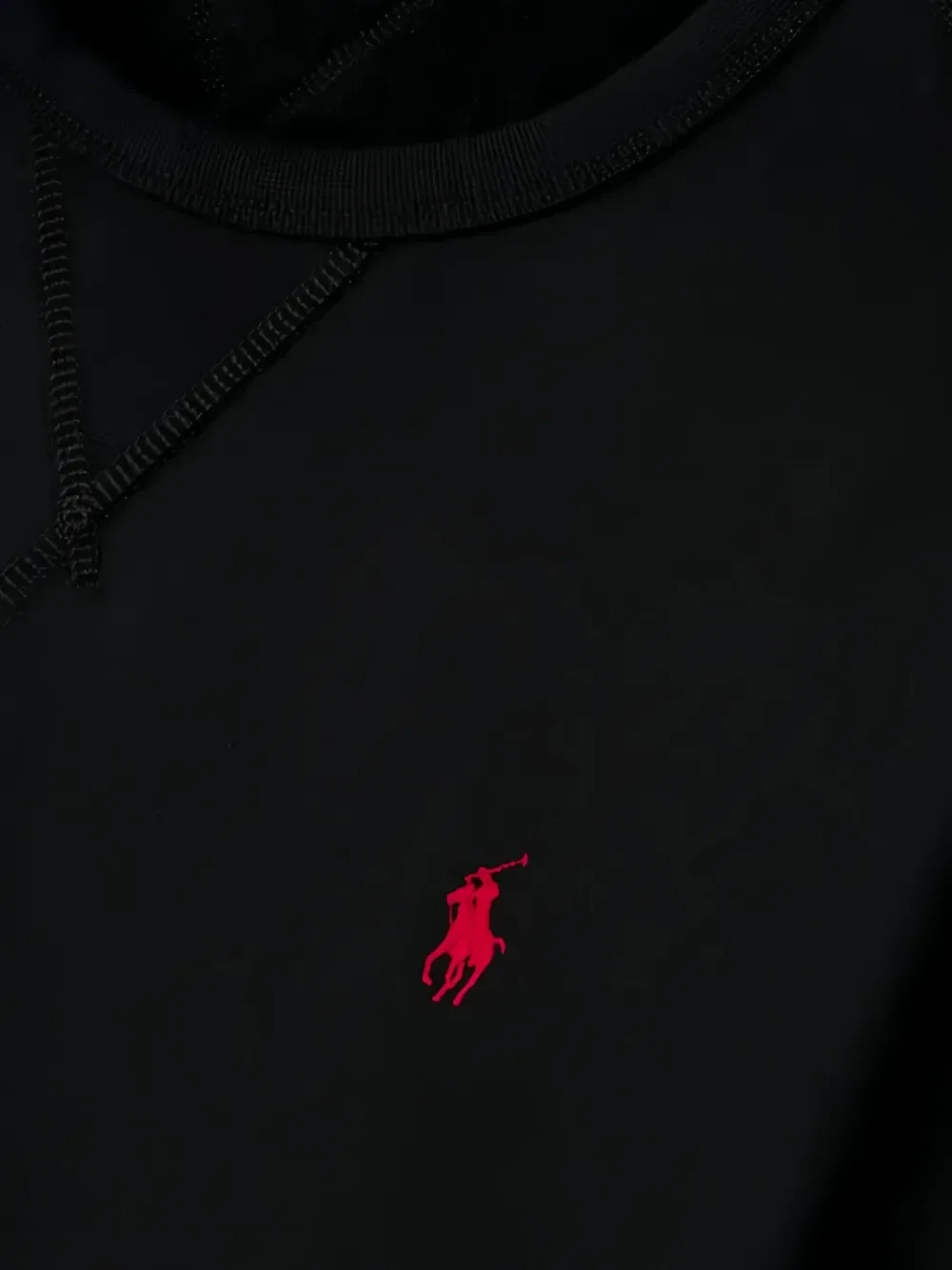 Свитшот с круглым вырезом и вышитым логотипом POLO RALPH LAUREN, черный — фото 2