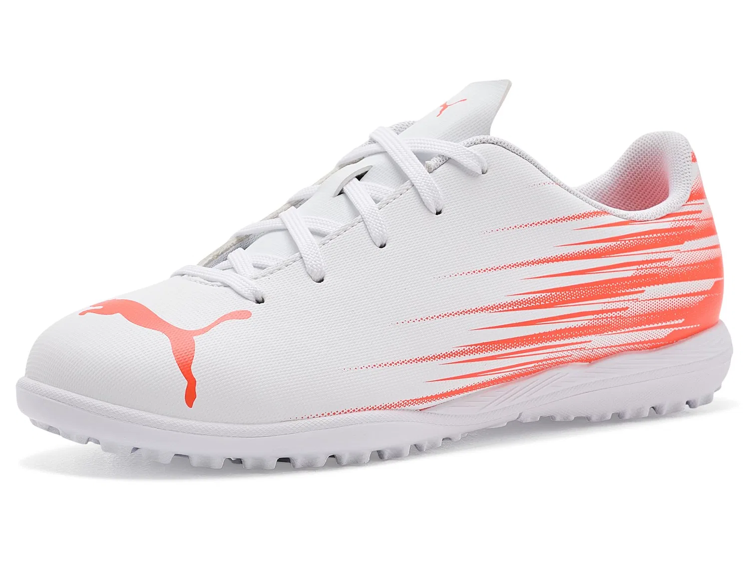 Бутсы для тренировок Attacanto II Turf Training Soccer Cleats (для маленьких и больших детей) Puma Kids, Puma White/Ultra Red
