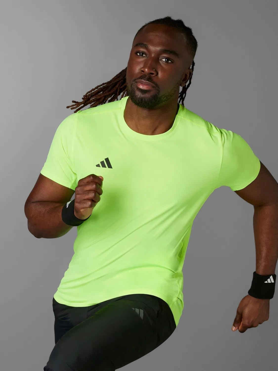 Футболка для бега Adizero Essentials adidas, зеленый — фото 2