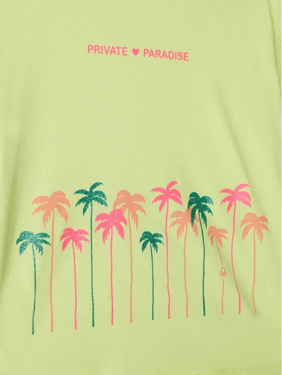 Футболка regular fit United Colors Of Benetton, желтый — фото 3
