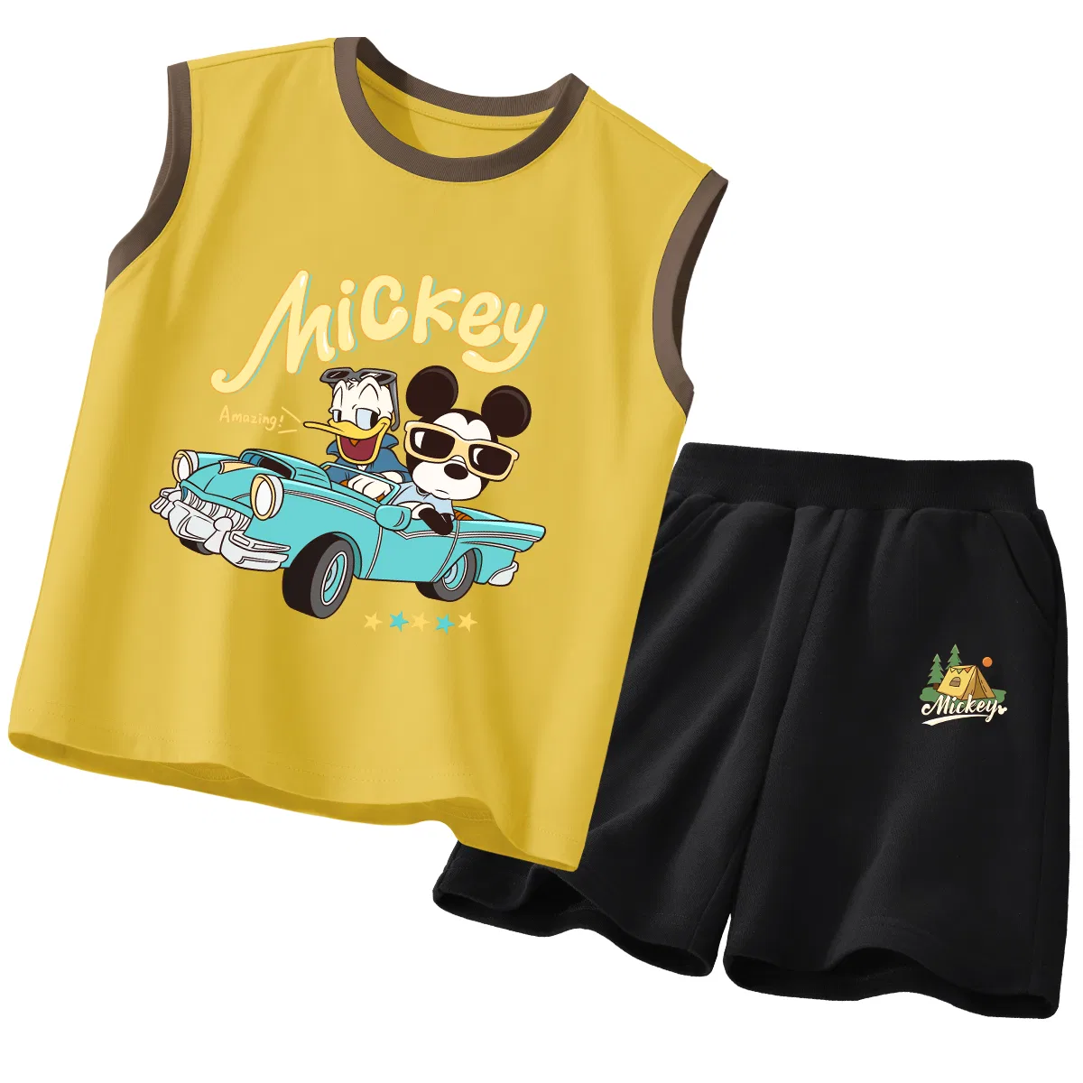 Костюм спортивный, повседневный, Disney, Di Highway Brown Yellow+Di Tent K Black