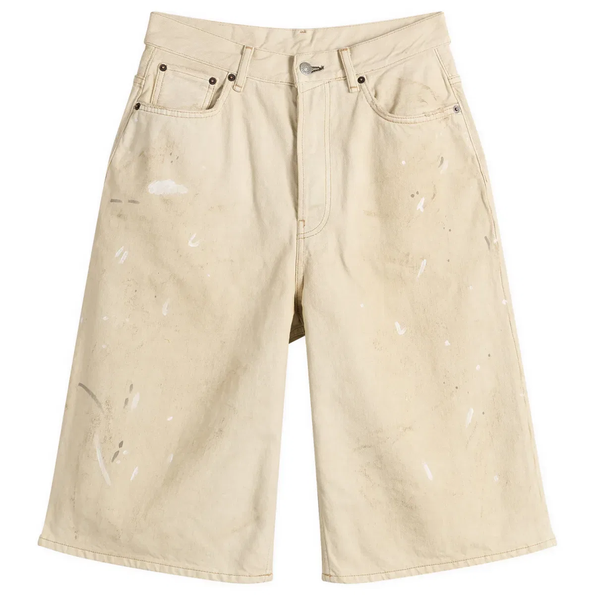 Шорты джинсовые с длиной ниже колена Judda Acne Studios, White