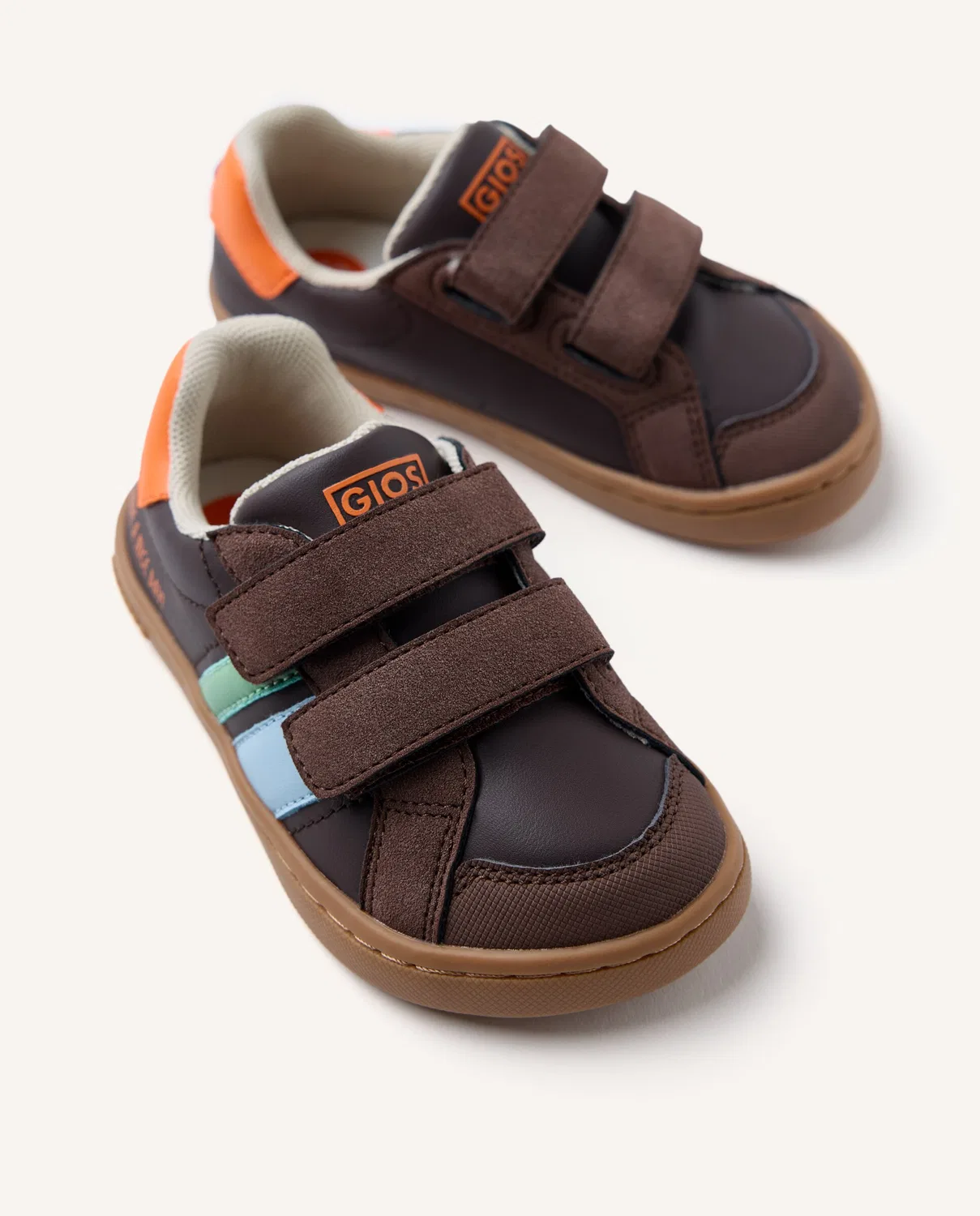 Детские кроссовки, Contrastes Doble Cierre Barefoot, Gioseppo, коричневый — фото 3