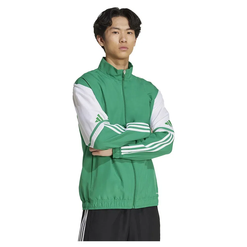 Мужская куртка от спортивного костюма с молнией Squadra 25 Presentation Adidas, Green — фото 4