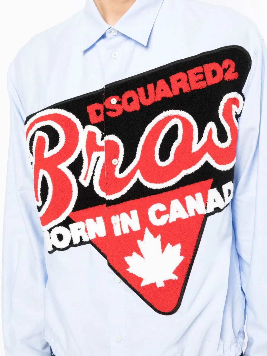 DSQUARED2 Рубашка с патчем, синяя — фото 4