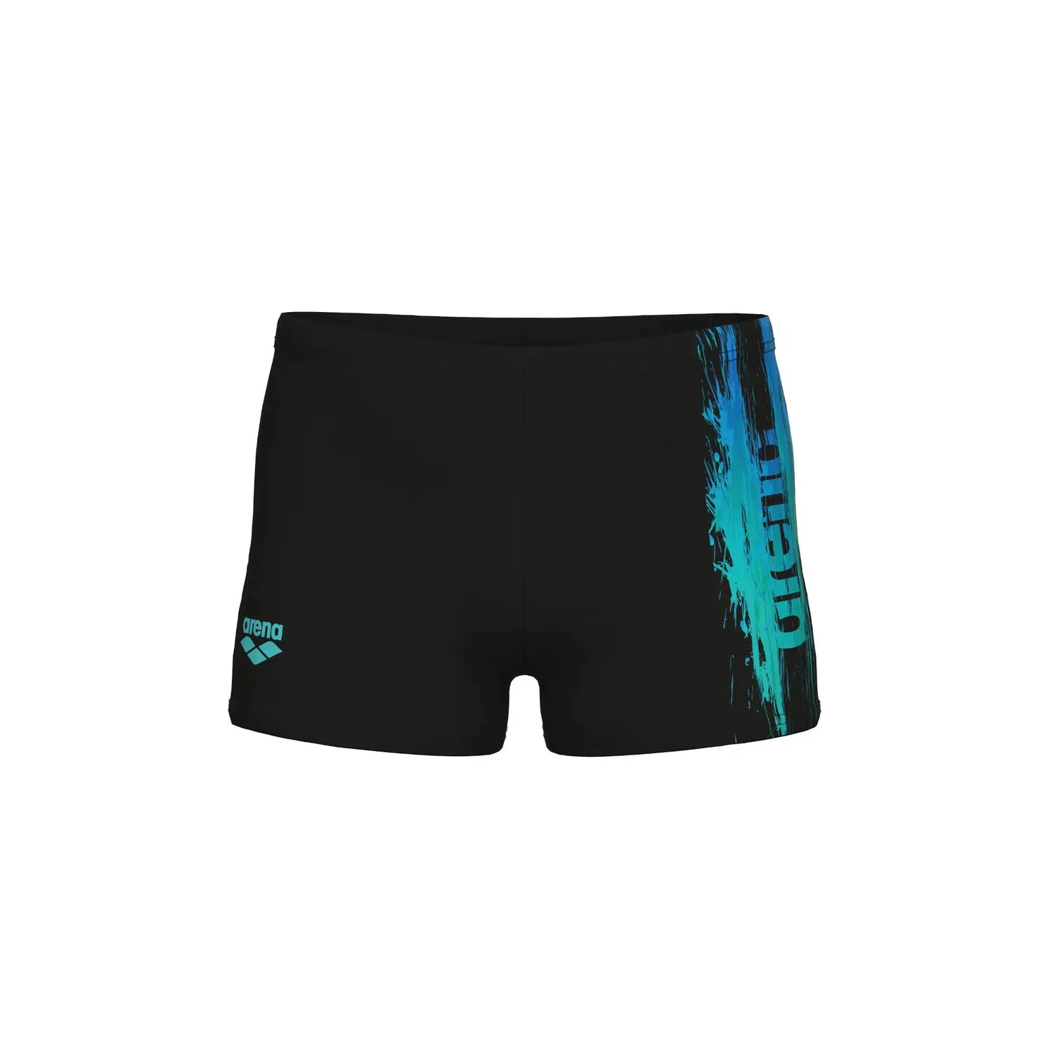 Детские плавки для мальчиков с принтом Paint Swim Short Arena, Schwarz Konigsblau Schwarz