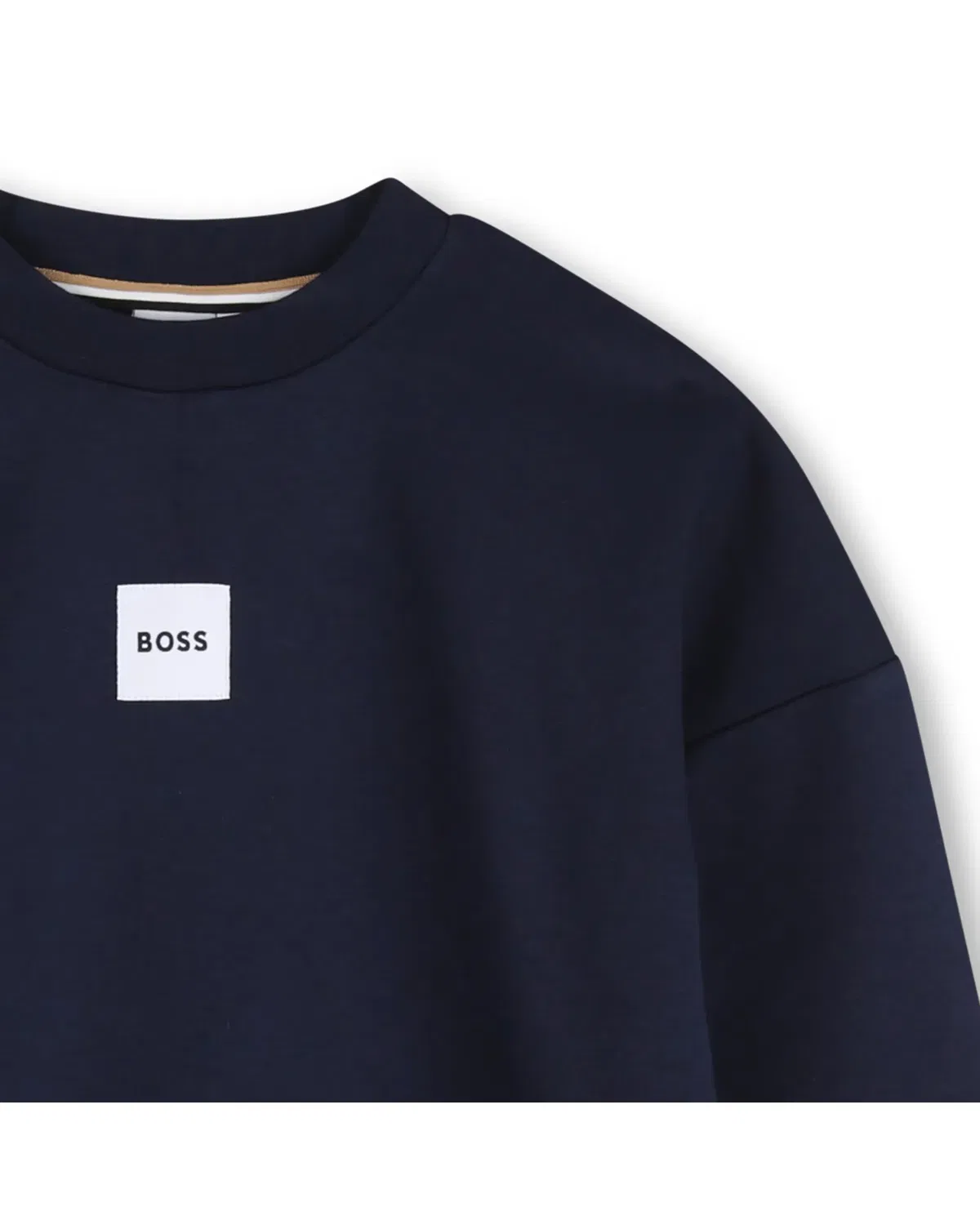 Детская худи для мальчиков с принтом BOSS Kidswear, Azul Marino — фото 2