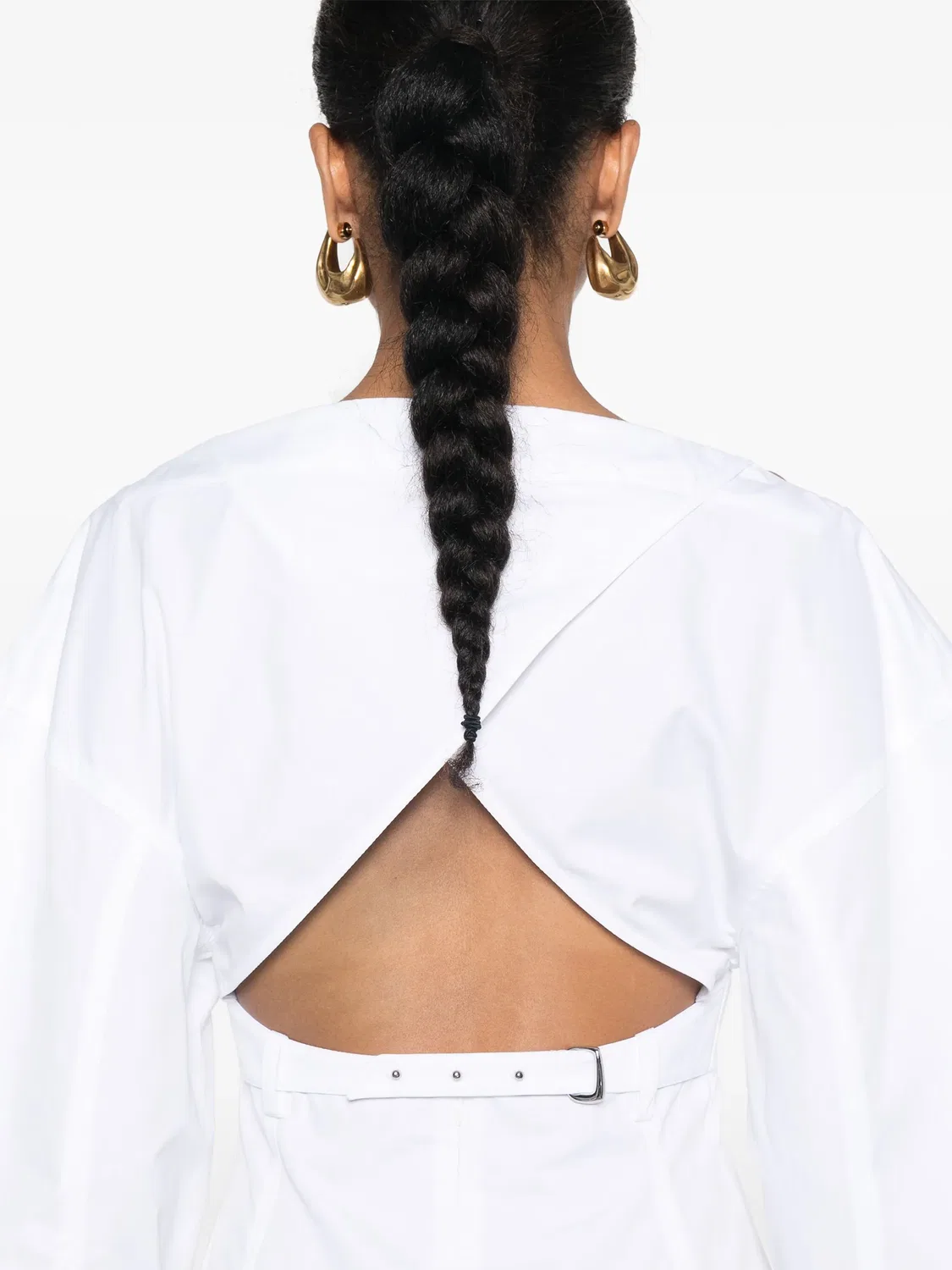 Мини-платье с кнопками Jacquemus, белый — фото 3
