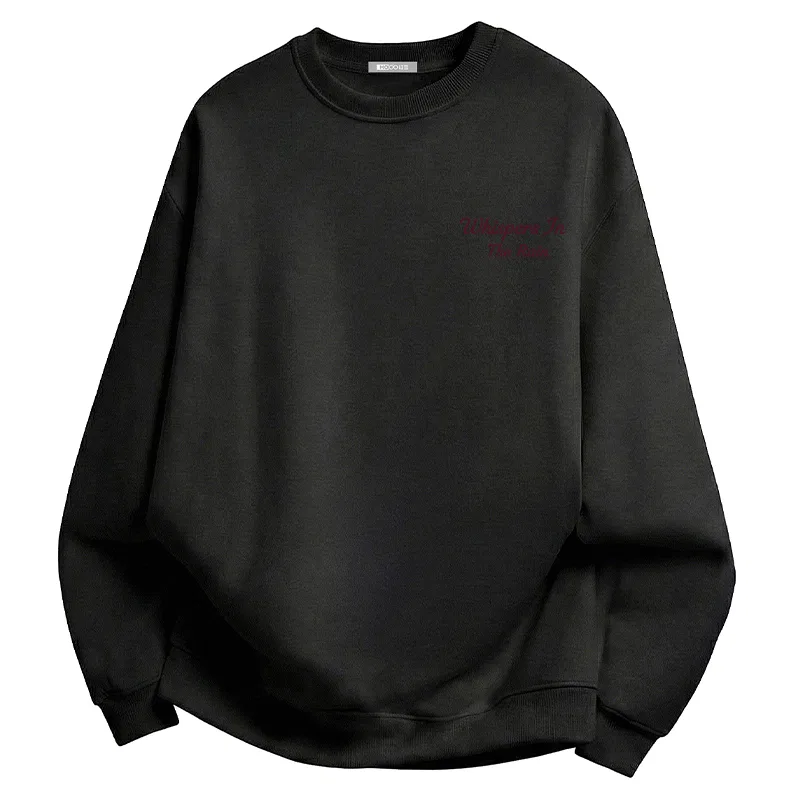 Детский свитшот с круглым вырезом Artistic Minimalist Style Crew Neck Sweatshirt Red bean, Black