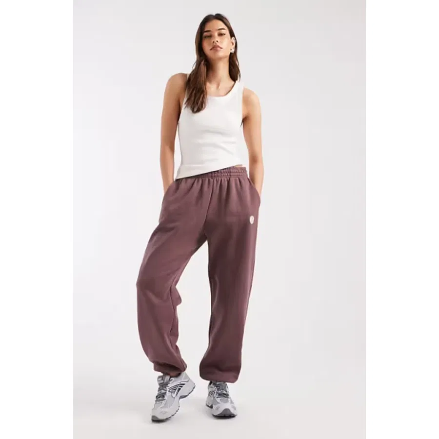 Спортивные штаны с высокой посадкой Phoenix Fleece Oversize Nike, Бордовый — фото 4