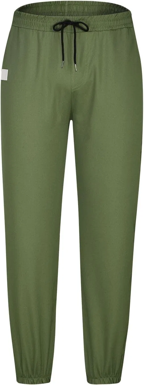 Мужские карго-брюки с эластичным поясом, Cargo Joggers Pants, армейский зелёный — фото 3