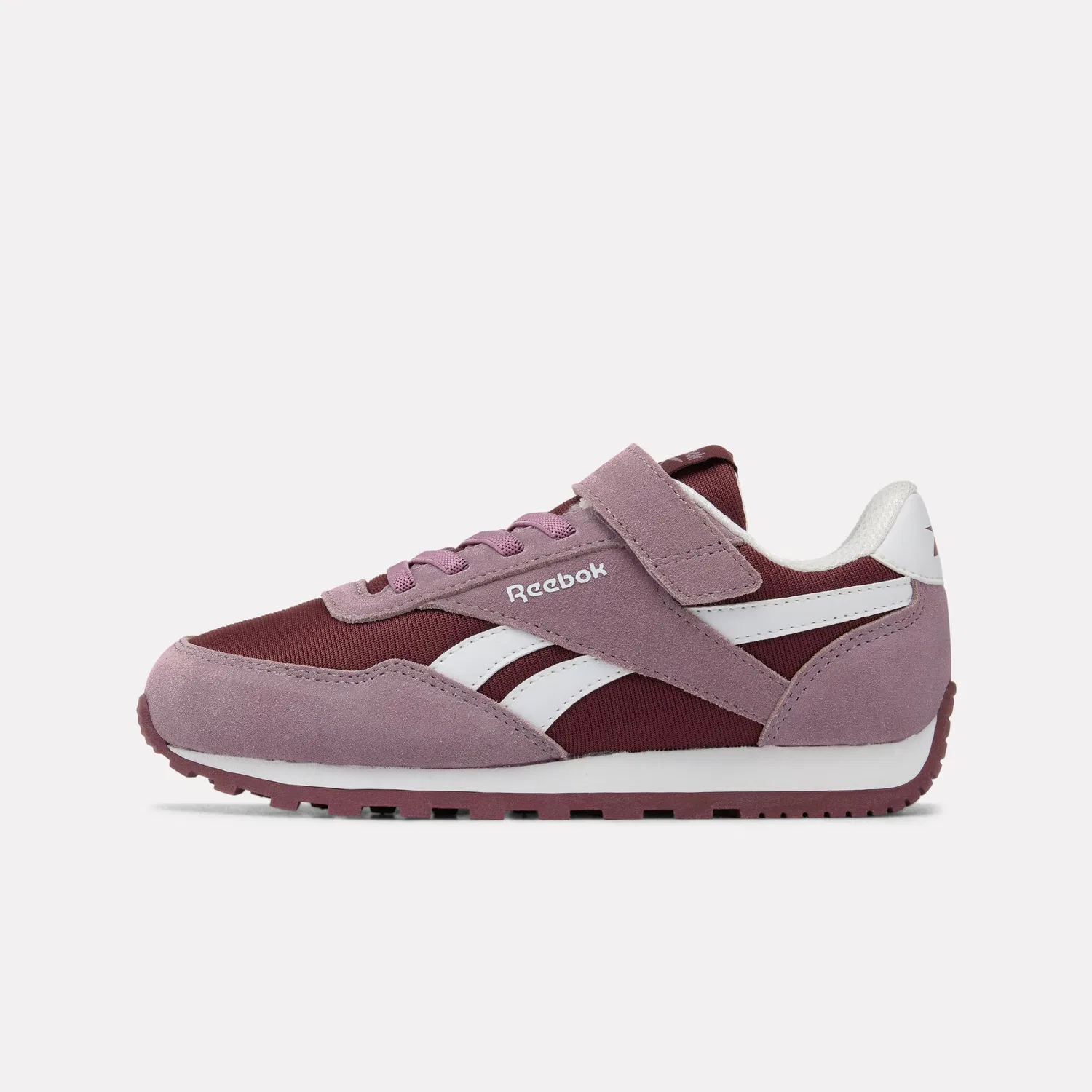 Детские кроссовки для мальчиков с липучкой Reebok Glide Low Elastic & Top Strap Reebok, Berry Chill Blackberry Ftwrwhite — фото 3