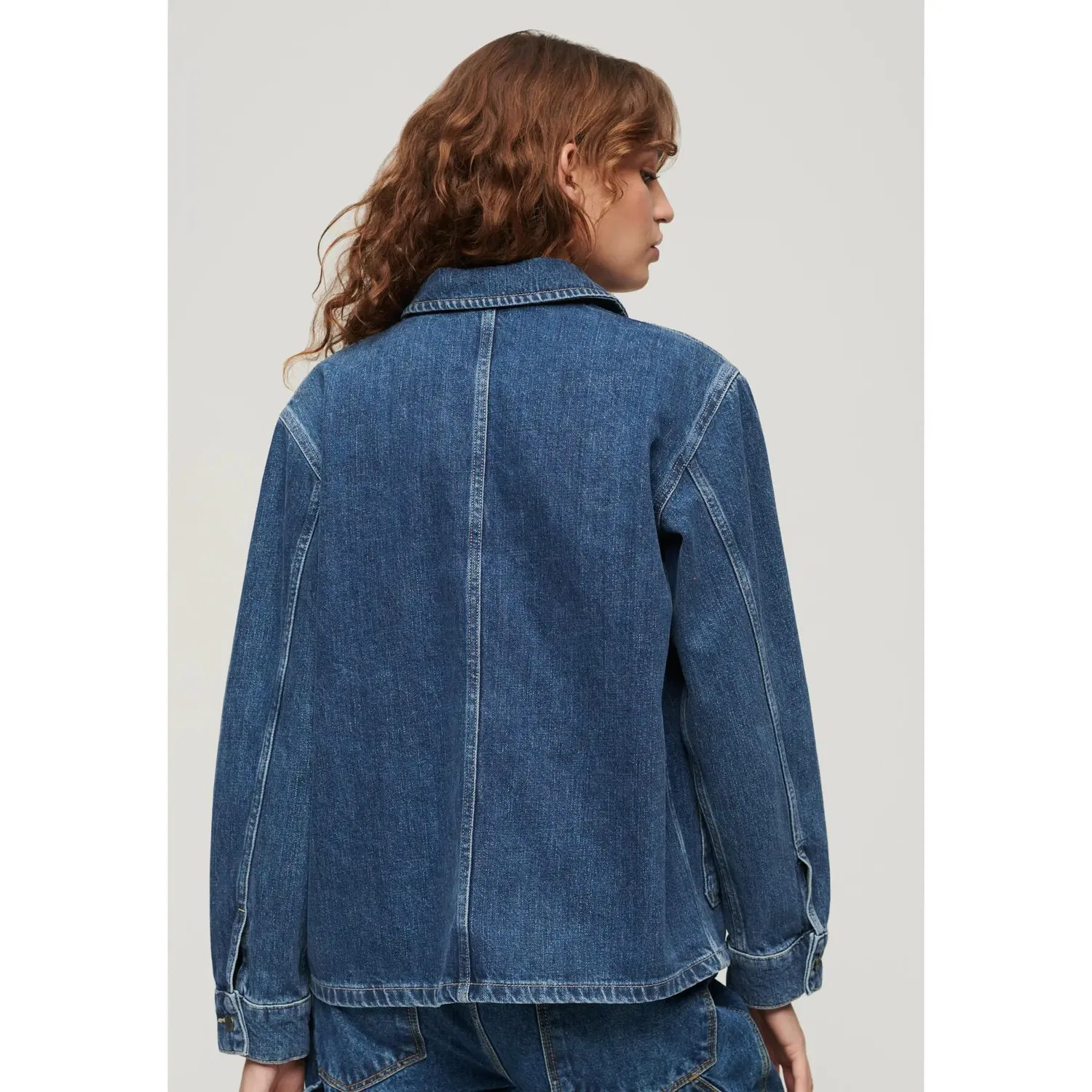 Женская джинсовая куртка Chore Superdry, Blau — фото 4
