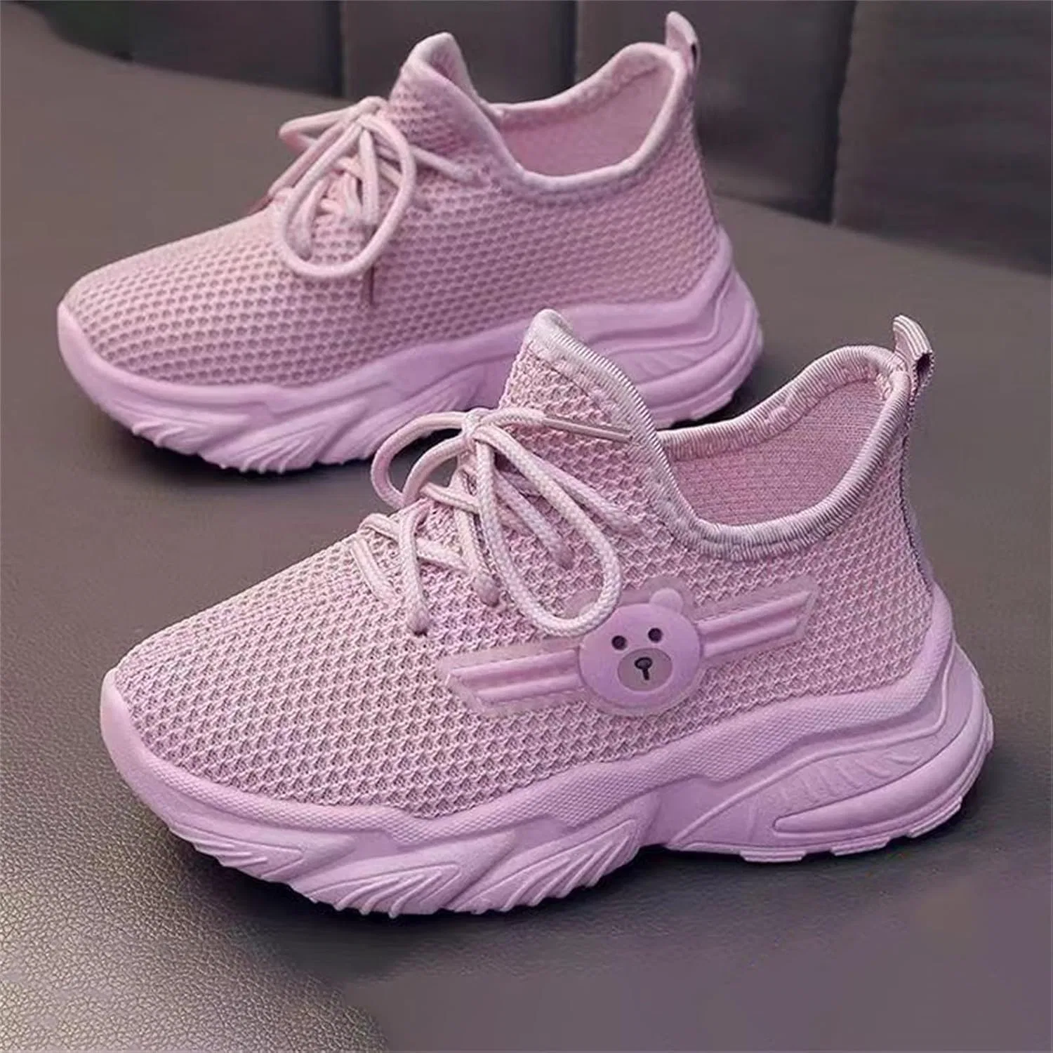 Детские дышащие кроссовки для мальчиков с сеткой, модель Boys Mesh Breathable Sneakers, Purple — фото 2