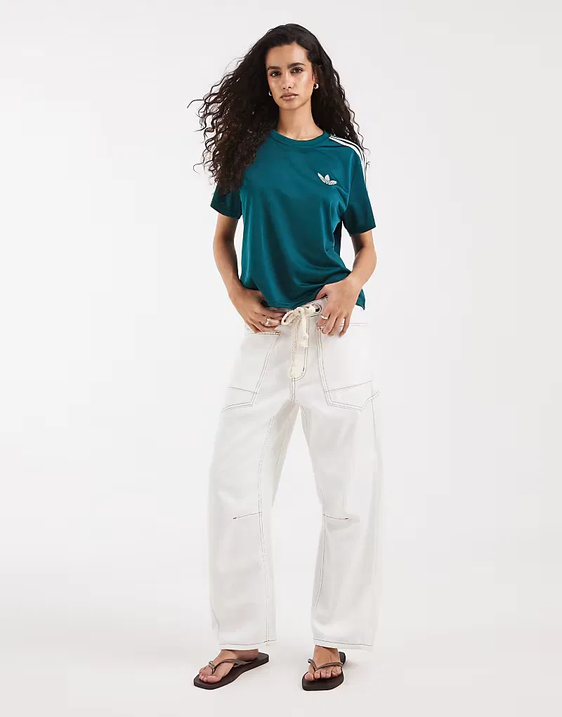 Футболка Adidas Originals Firebird, зеленый — фото 3
