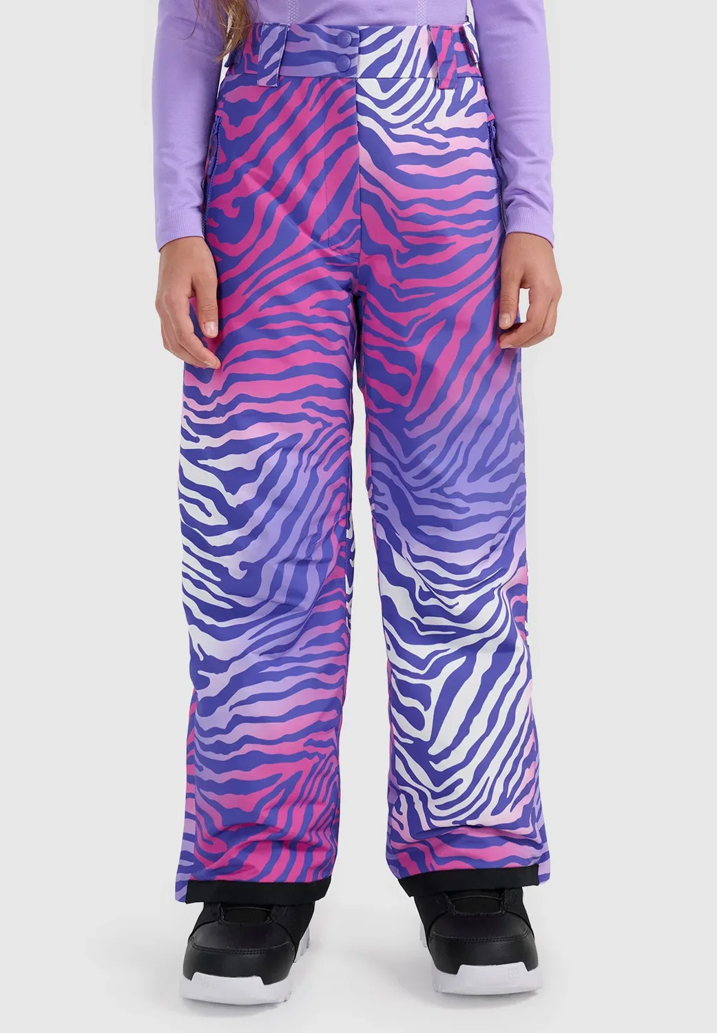 Spodnie Snowboardowe Membrana 10000 Dziewczęce - многоцветный - зимние штаны 4F, Purple — фото 2