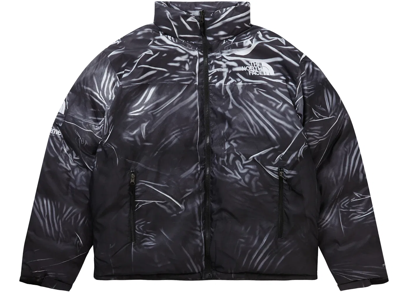 Мужская куртка с принтом Nuptse Trompe L'oeil Supreme, The North Face, Black