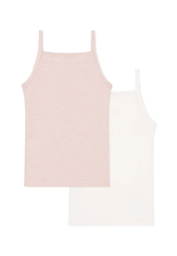 Комплект из 2 маек, хлопок, 2 pack - undershirt, Petit Bateau, net — фото 2