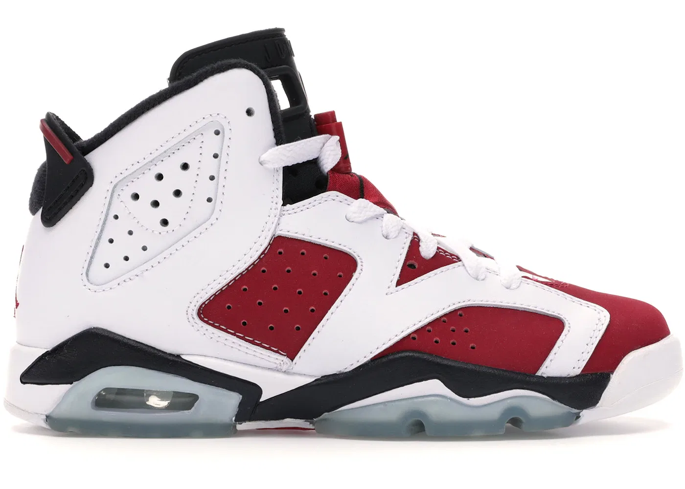 Детские кроссовки Lifestyle с видимой амортизацией Jordan 6 Retro, White/Carmine-Black