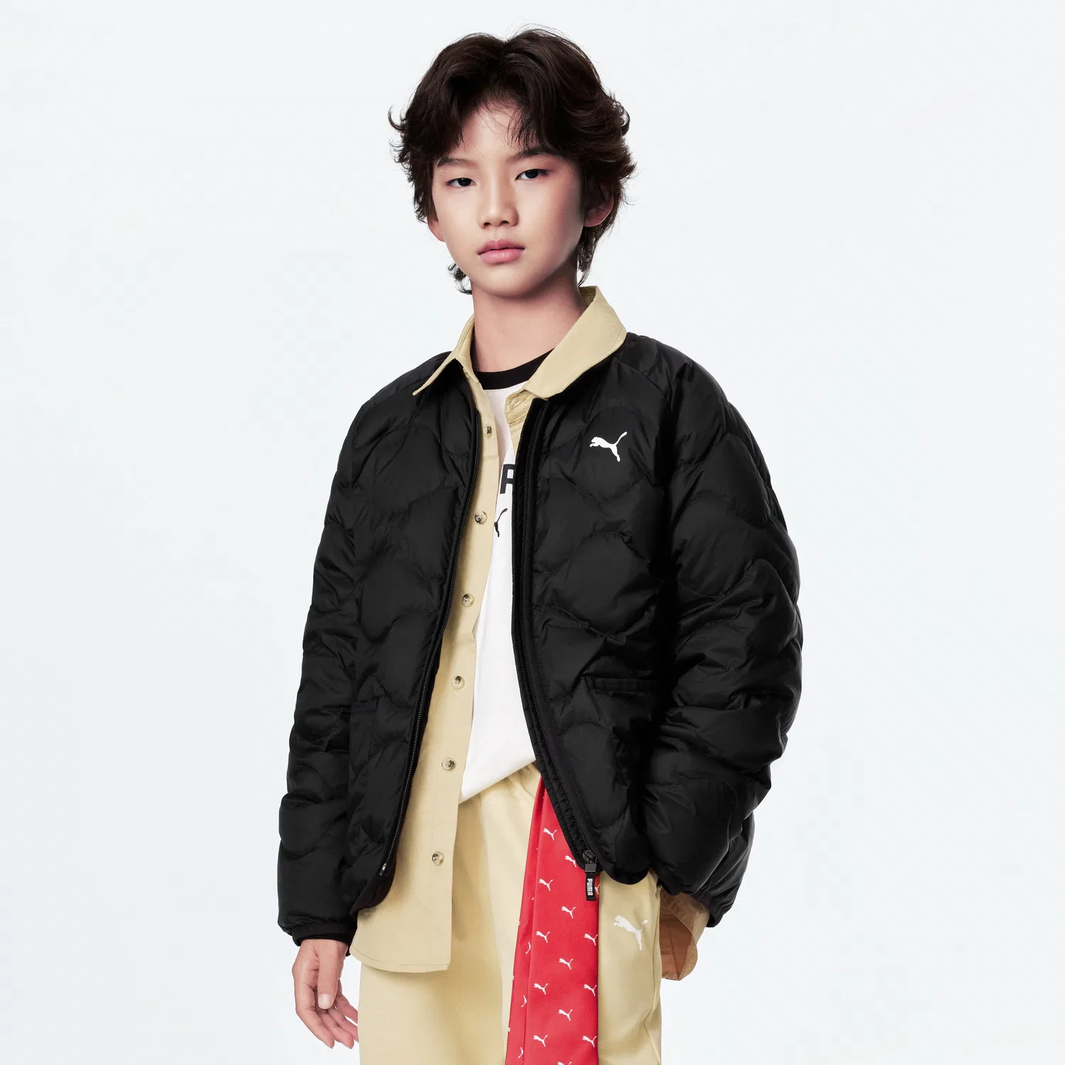 Детская куртка-пуховик с V-образным вырезом Unisex Down Jackets V Neck Thin PUMA — фото 4