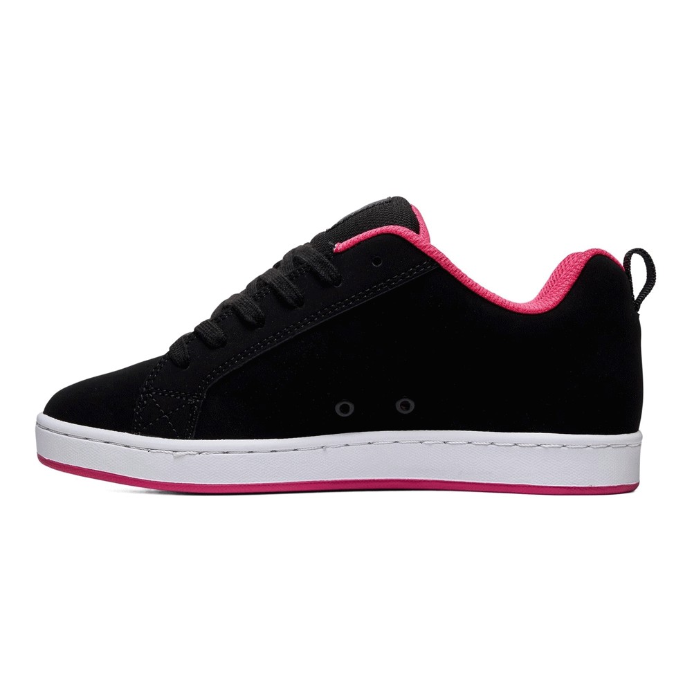 Кроссовки Dc Shoes Court Graffik, black/pink stencil - фото