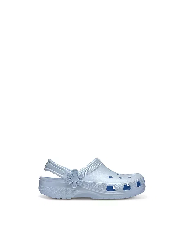 Детские сабо для девочек с жемчужным покрытием Crocs, Blue Frost — фото 2