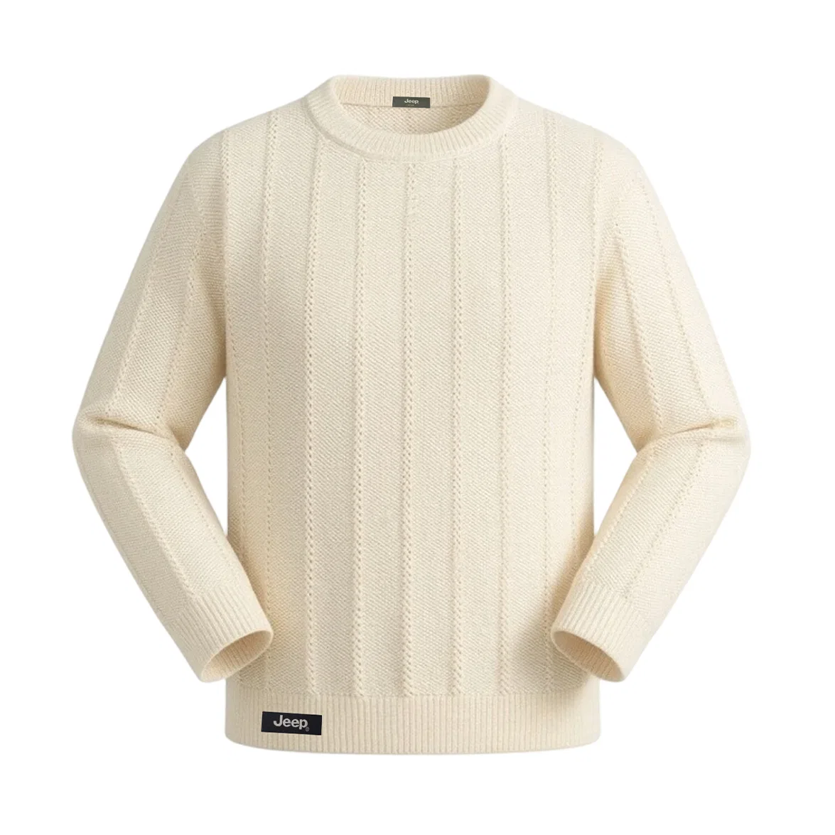 Детский джемпер с круглым вырезом прямого кроя Jeep, Cream Apricot