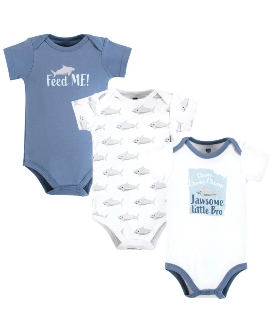 Комплект боди из 3 предметов с принтом Jawsome Little Bro Hudson Baby, Jawsome Little Bro