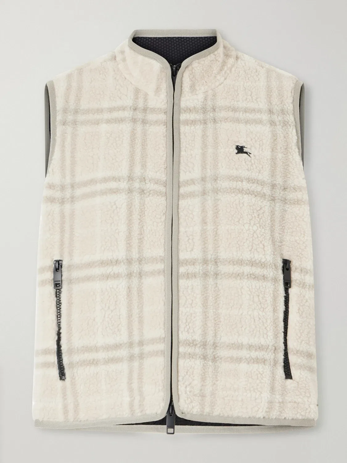 Жилет в клетку Burberry, бежевый