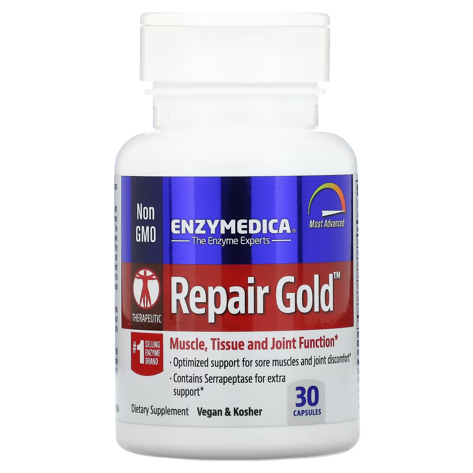 Enzymedica, Repair Gold, для восстановления мышц, тканей и суставов, 30 капсул - фото