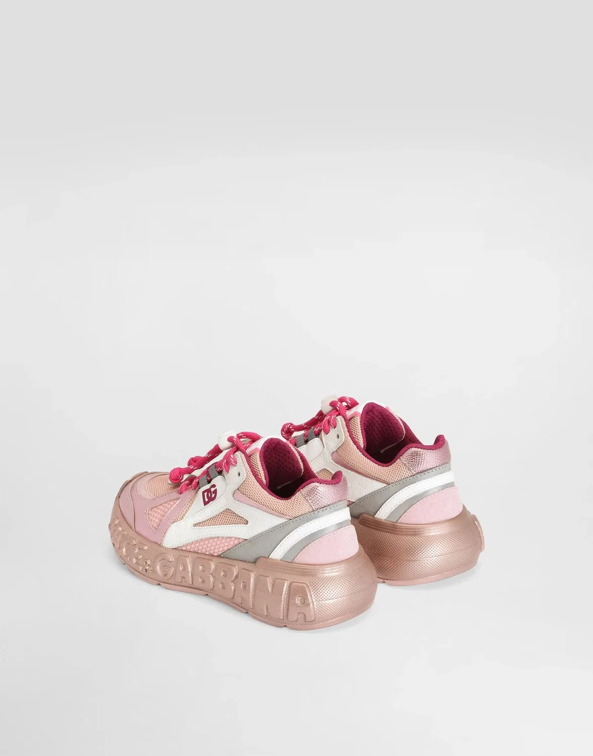 Кроссовки DG Bounce 12 из нейлона Dolce & Gabbana, розовый — фото 3