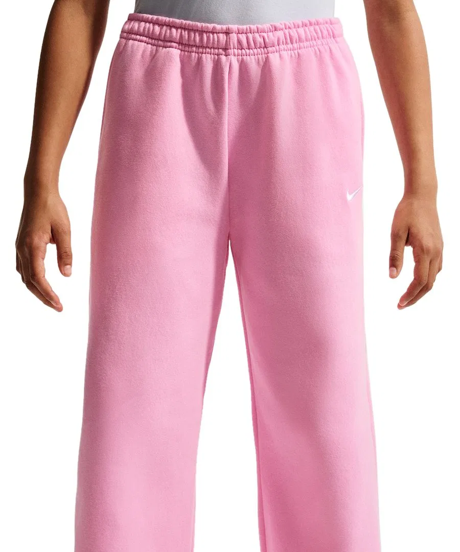 Штаны спортивные свободного кроя с открытым низом Nike Sportswear Studio Fleece, Pink Rise — фото 3