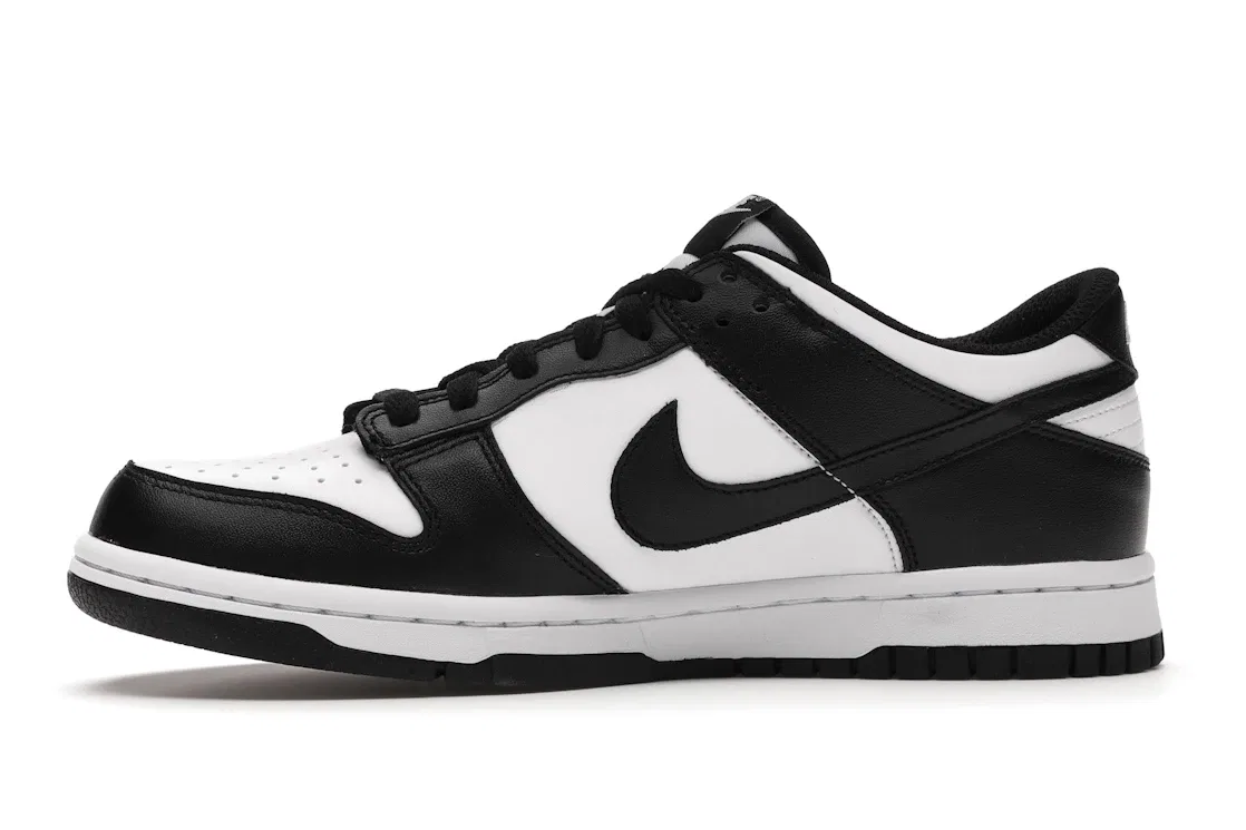 Детские кроссовки для мальчиков и девочек с принтом Nike Dunk Low Retro Nike, White/Black-White — фото 3