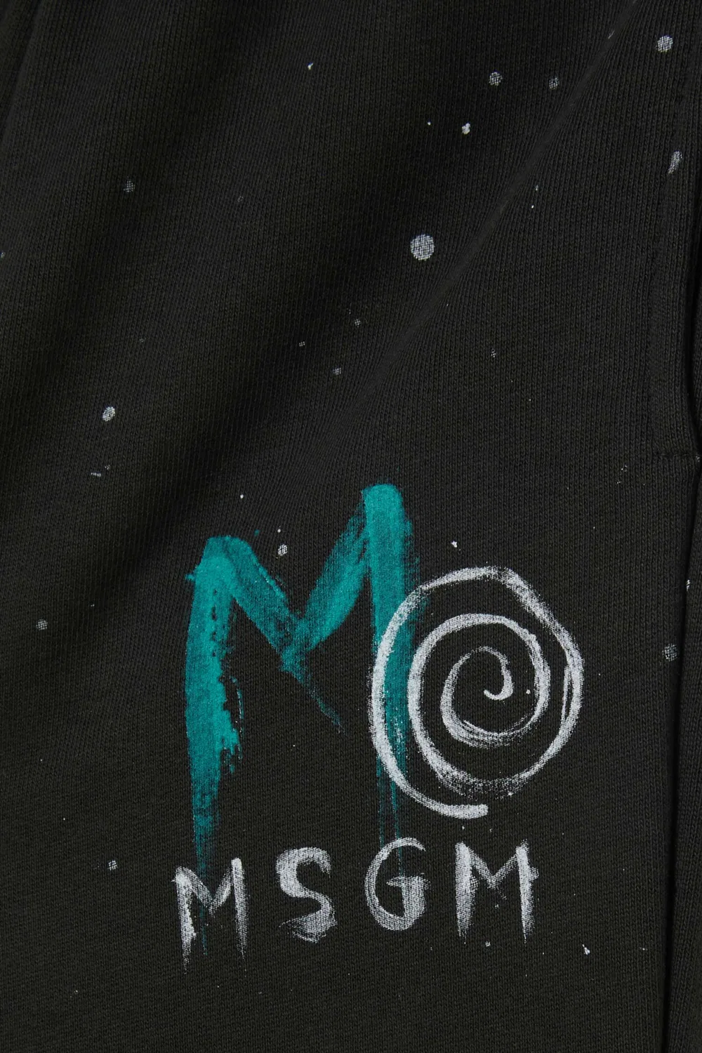 Штаны хлопковые Painted Logo MSGM — фото 4