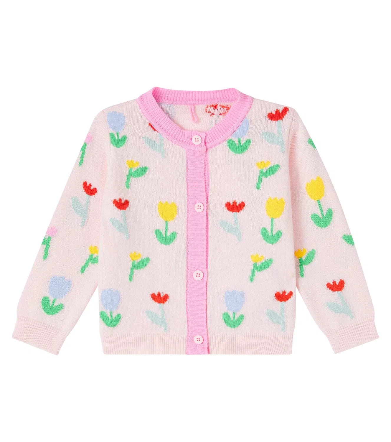 Кардиган с цветочным узором Stella Mccartney Kids, розовый