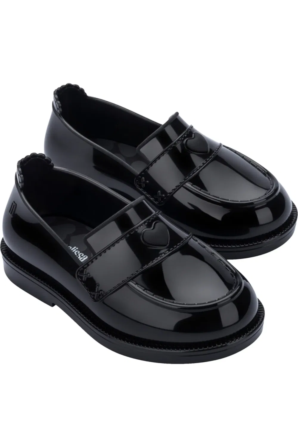 Детские туфли лоферы на плоской подошве Royal Love Mini Melissa, черный