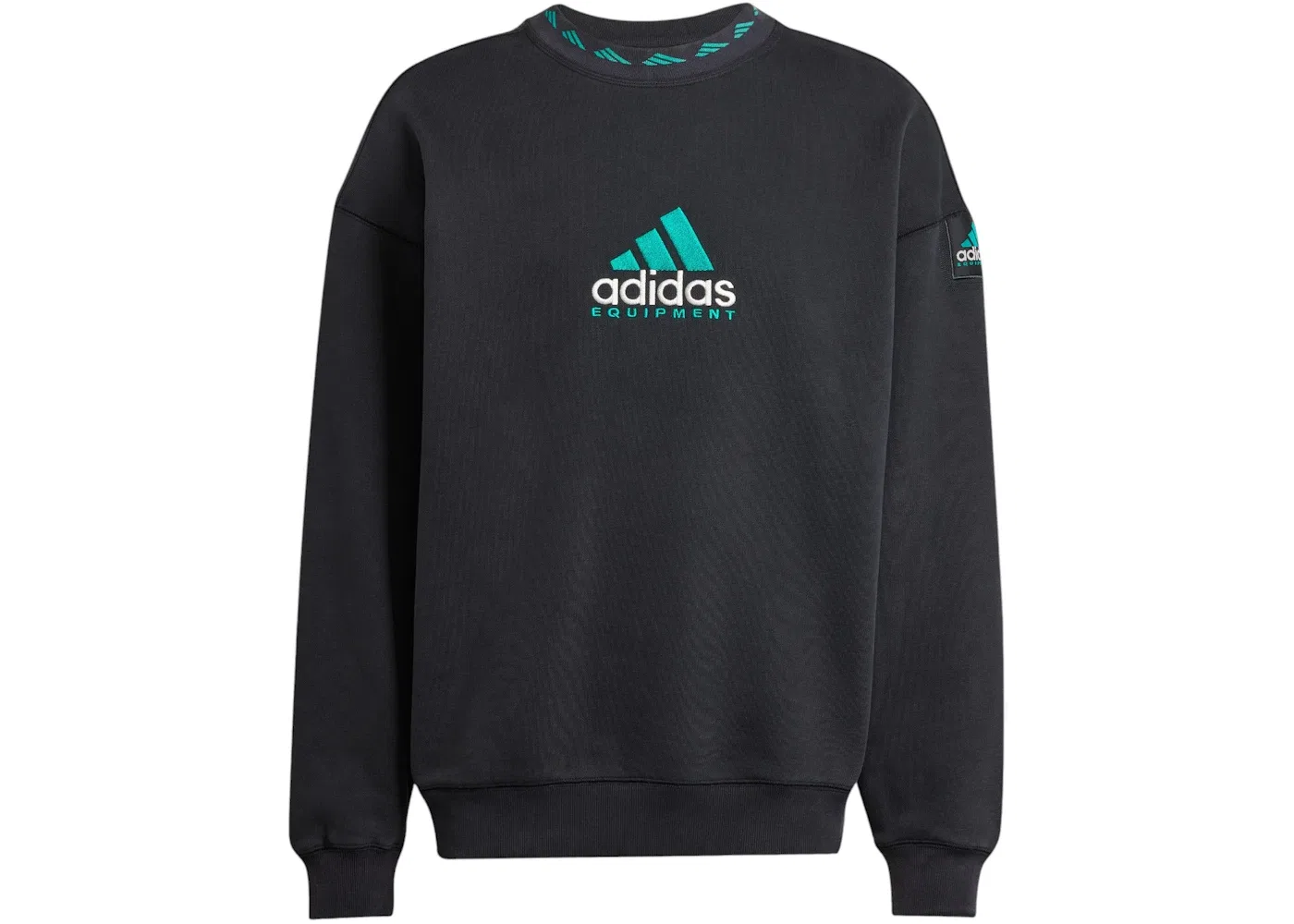 Мужской свитшот с круглым вырезом Adidas Eqt Wash Crewneck Sweatshirt, Black