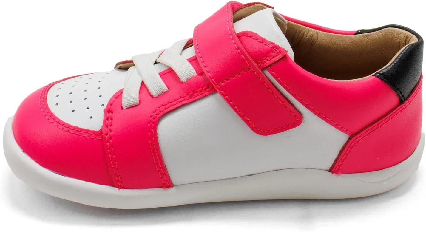 Детские кожаные кроссовки для девочек Old Soles, Snow Neon Pink — фото 4